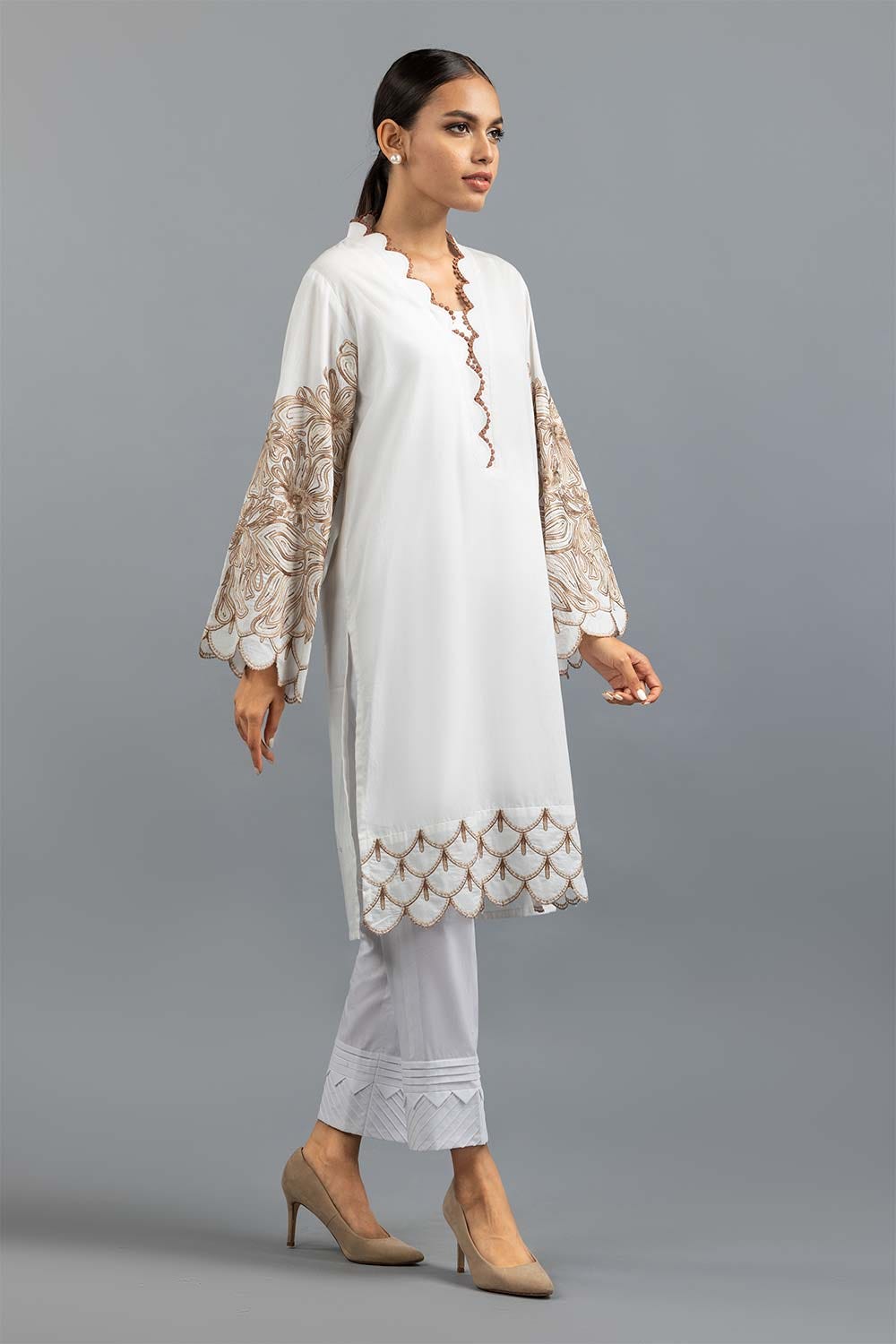 Embroidered Cambric Shirt