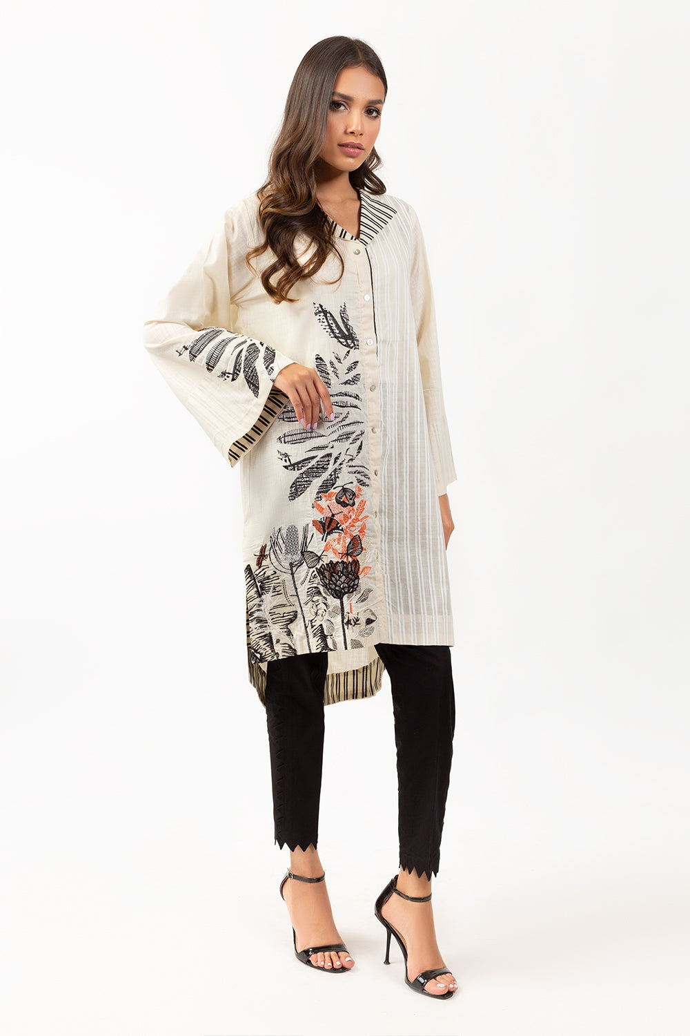 Embroidered Slub Shirt
