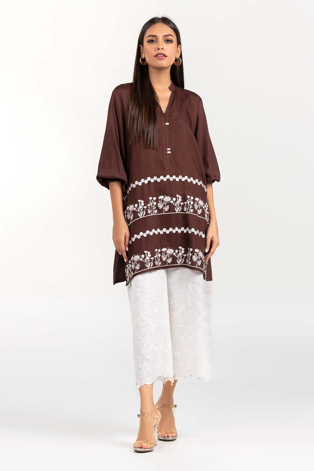 Embroidered Twill Viscose Shirt