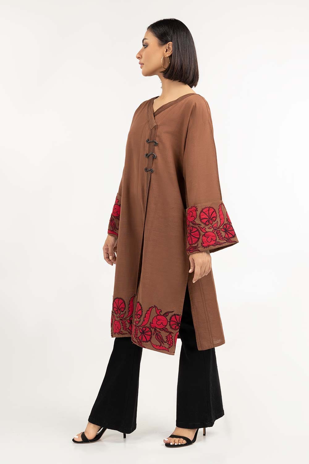 Embroidered Khaddar Shirt