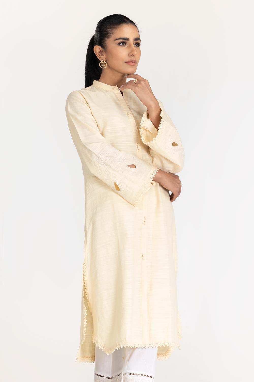 Embroidered Khaddar Shirt