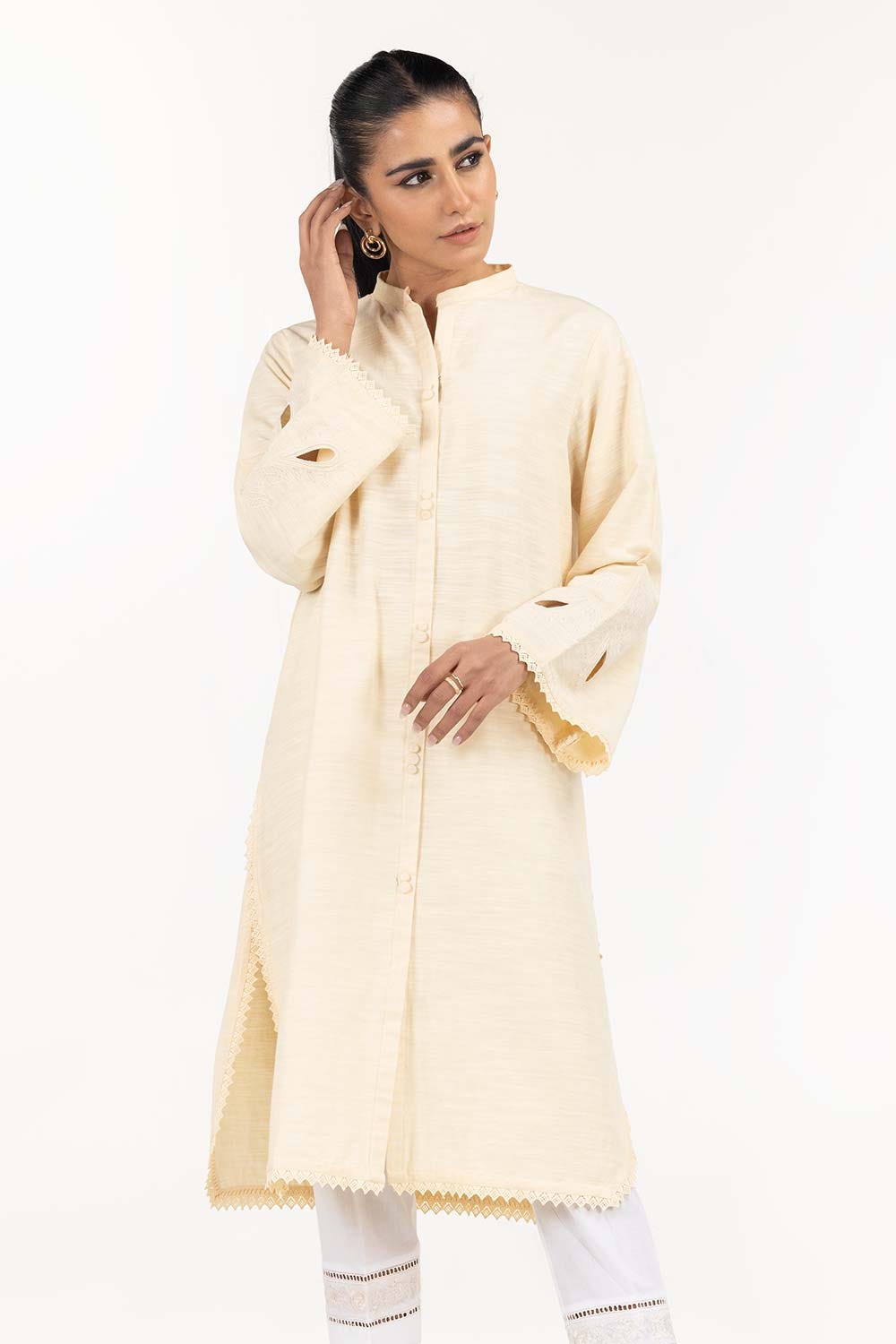 Embroidered Khaddar Shirt
