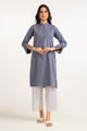 Dyed Cotton Yarn Dyed Embroidered Shirt