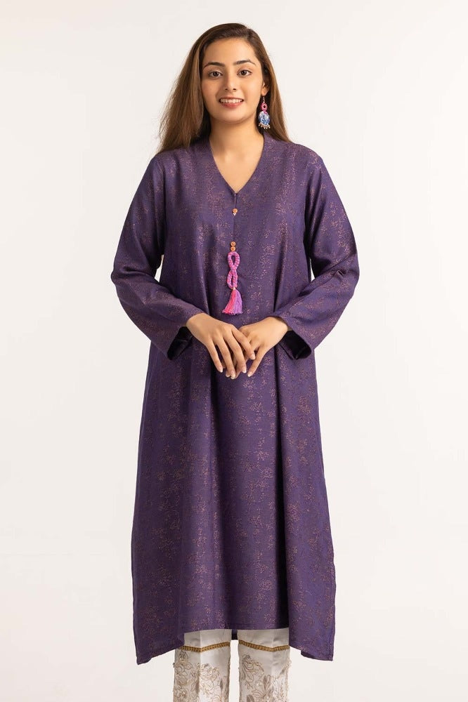Dyed Jacquard Embellished Shirt