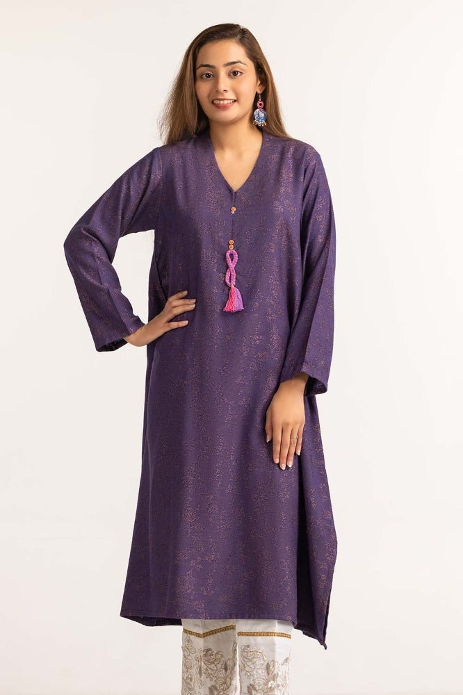 Dyed Jacquard Embellished Shirt