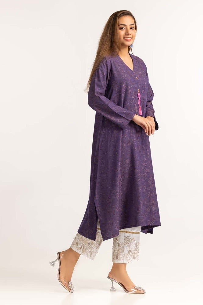 Dyed Jacquard Embellished Shirt