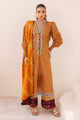 3 Piece Unstitched Embroidered Gold Printed Lawn Suit