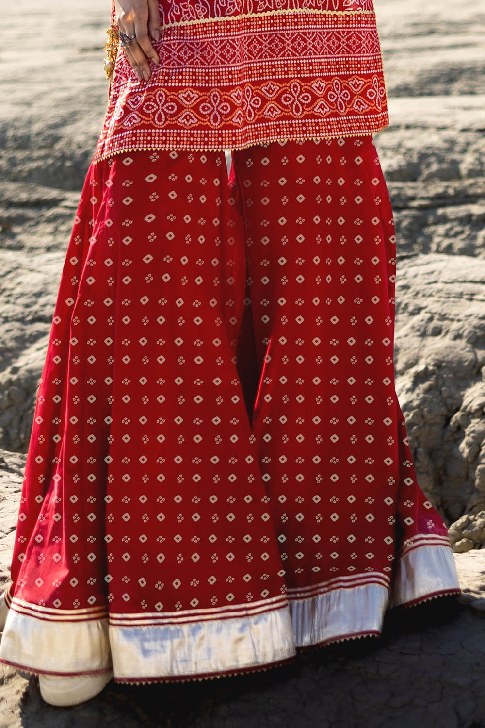 2 Piece Unstitched Embroidered Gold Printed Lawn suit