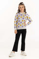 Junior Girl Grey Jacquard Sweater