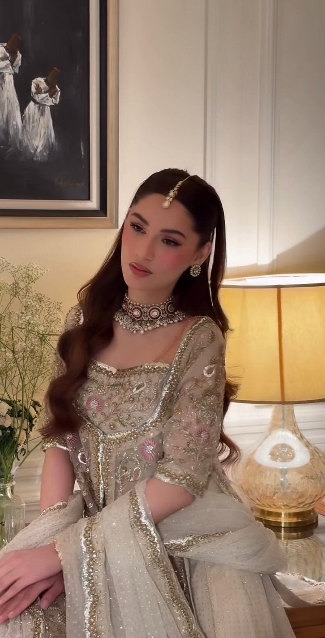 Haris Shakeel – Aleena Khan Champagne Onion Pink Style