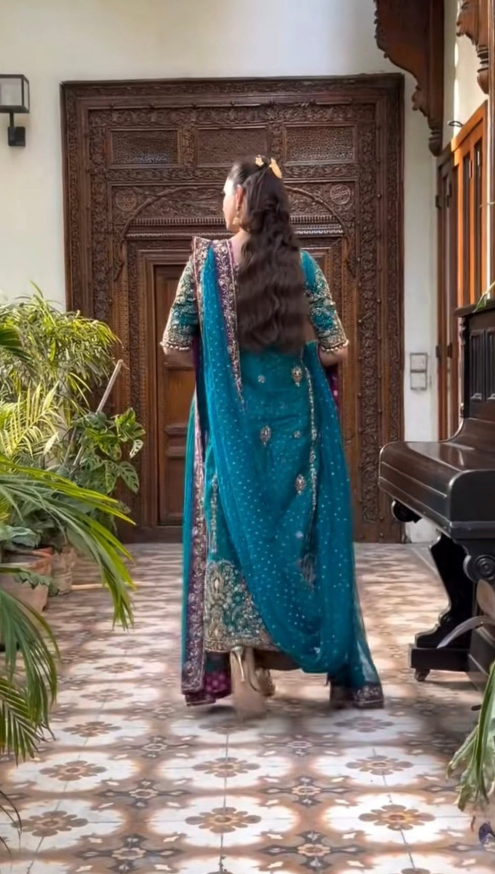 Haris Shakeel – Peacock Teal Style