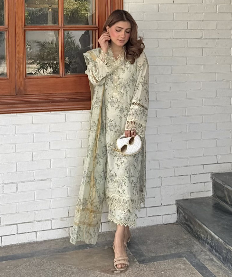 Minty Flower Power (Unstitched)