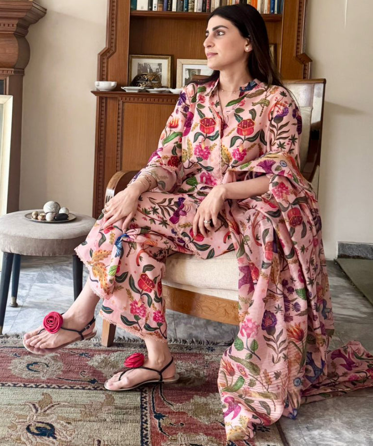 Pink Floral Dreams (Unstitched)