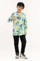 Junior Boy Ice Blue Round Neck T-Shirt 224