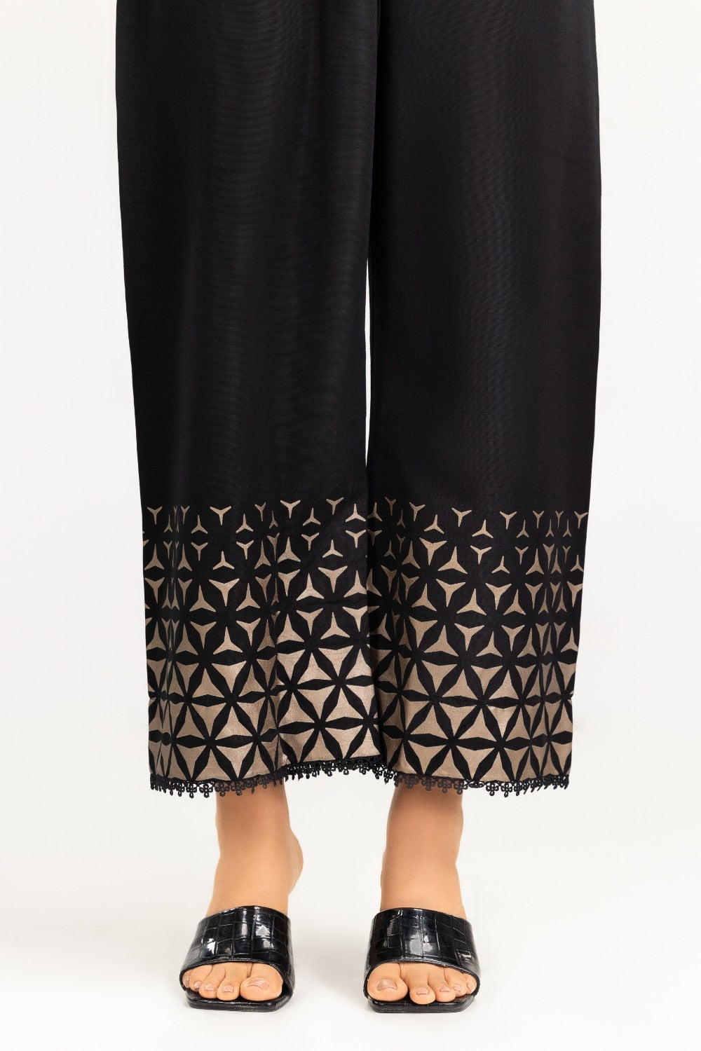 Luxury Pret Printed Charmeuse Silk Embroidered Shirt and Rawsilk trouser
