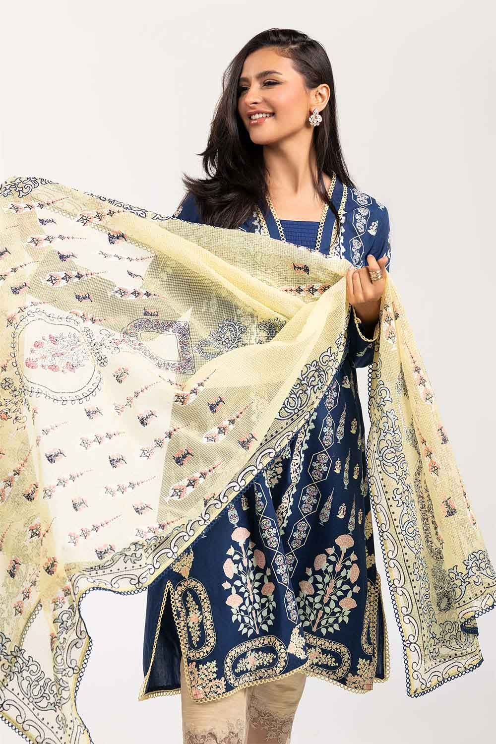 2 Piece Suit Cambric Shirt Organza Dupatta