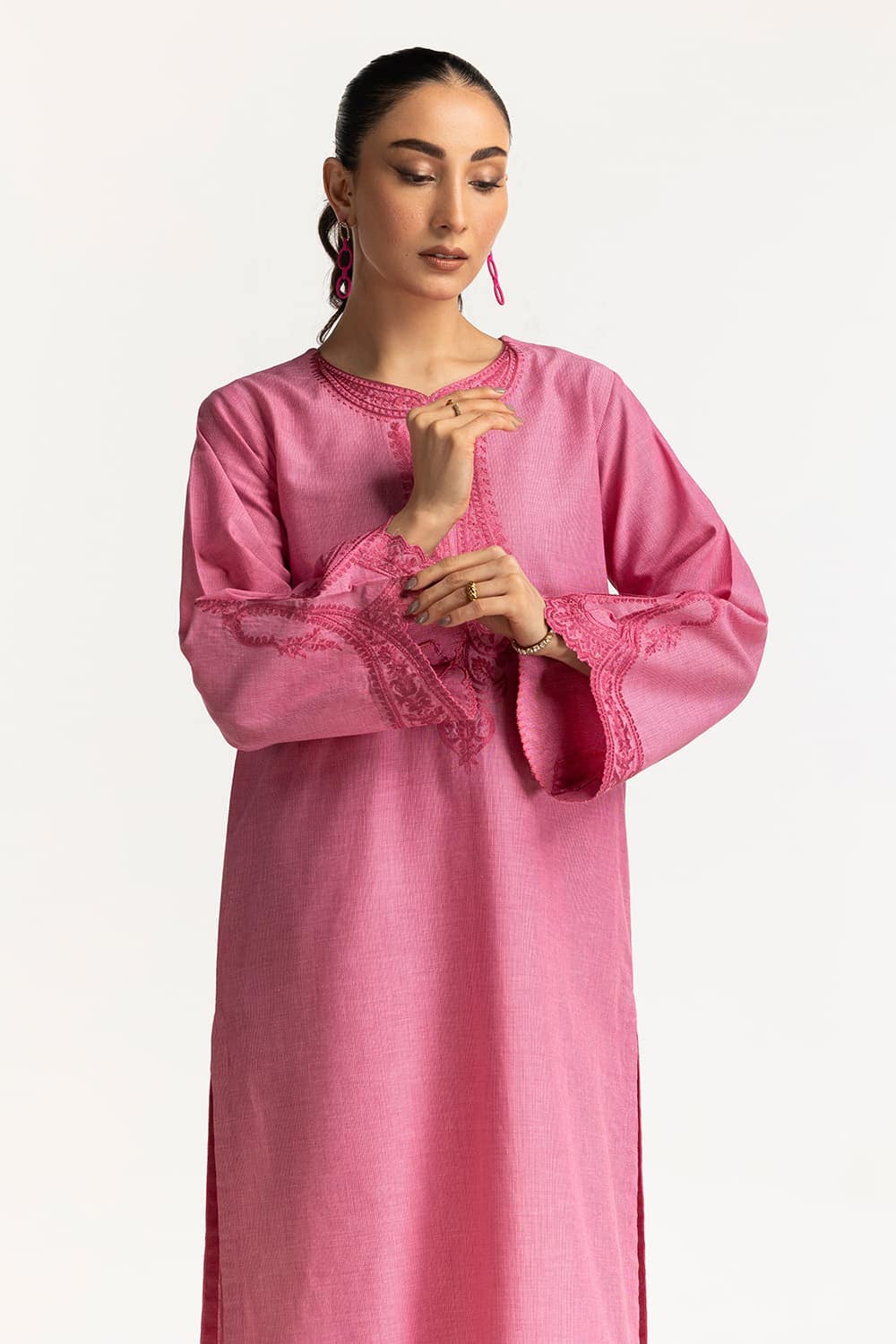 Yarn-dyed Embroidered Co-Ord Set