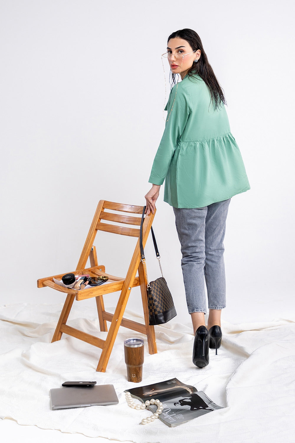 Cotton Viscose Dyed Tunic - W-AP-24-415789
