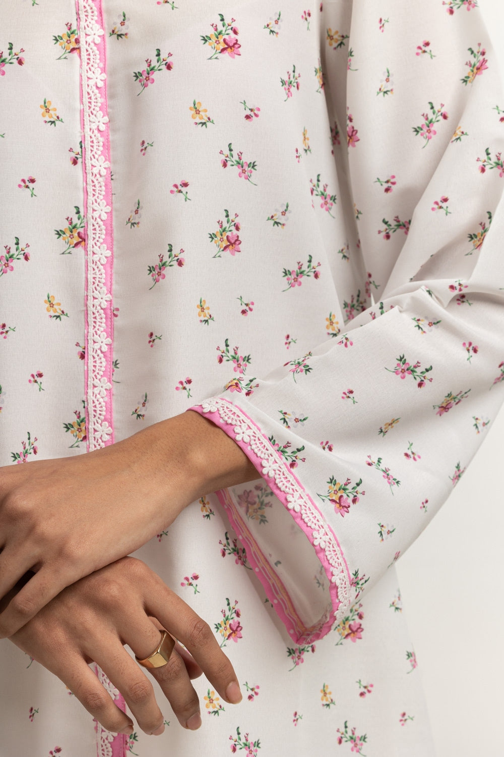 poly-cambric Printed Shirt