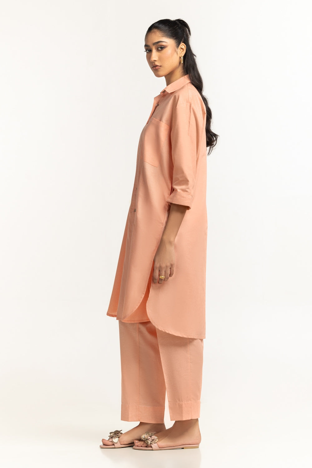 Yarn-dyed Button Down Co-Ord Set