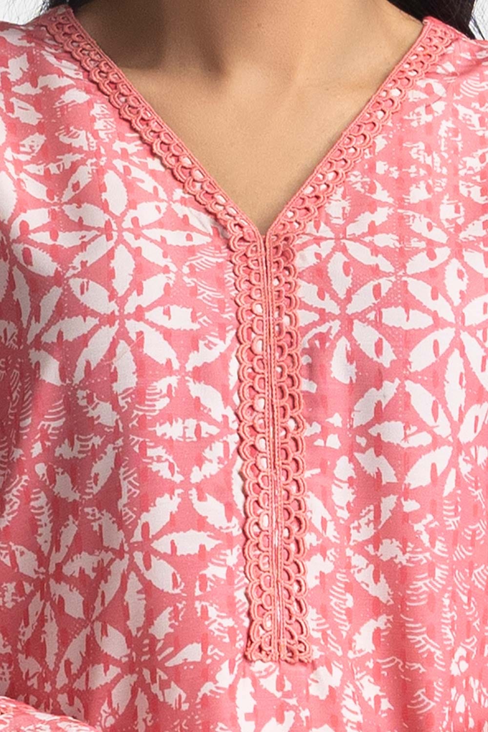 Poly Raw Slub Printed Co-Ord Set
