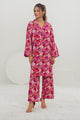 Poly Raw Slub Printed Co-Ord Set
