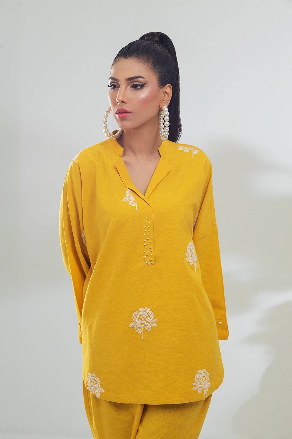 Poly Viscose Embroidered Co-Ord Set