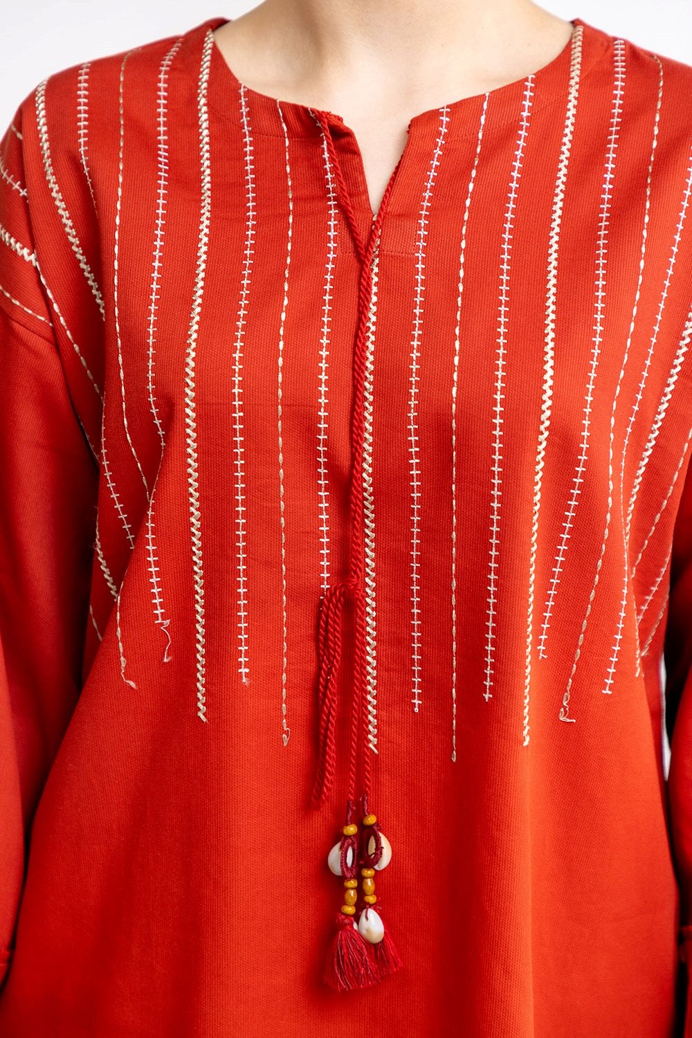 Cordrouy Embroidered Shirt And Trouser