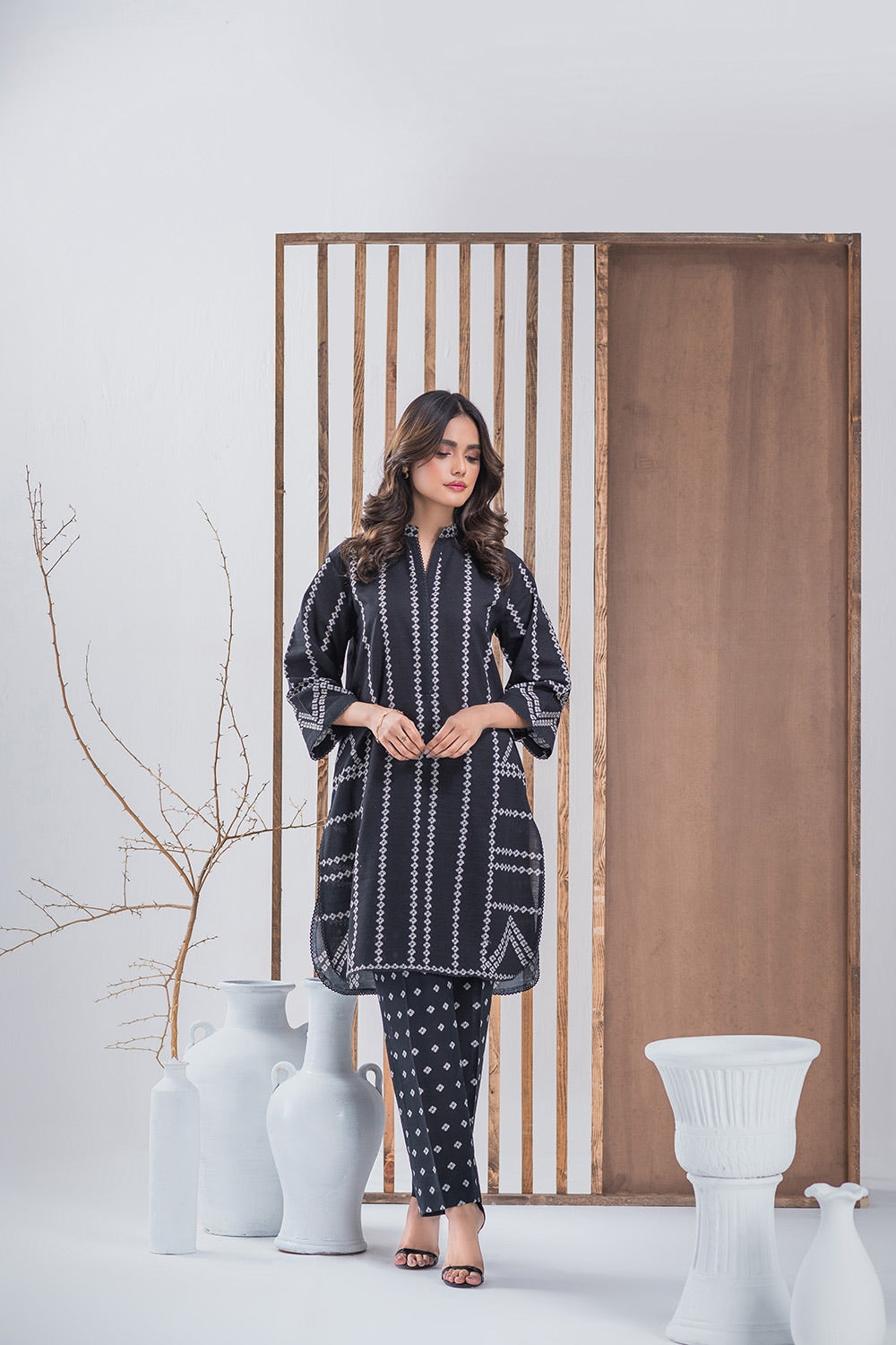 Khaddar Printed Shirt And Printed Trouser