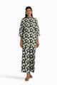 Cross Slub Printed With Embroidered Co-Ord Set