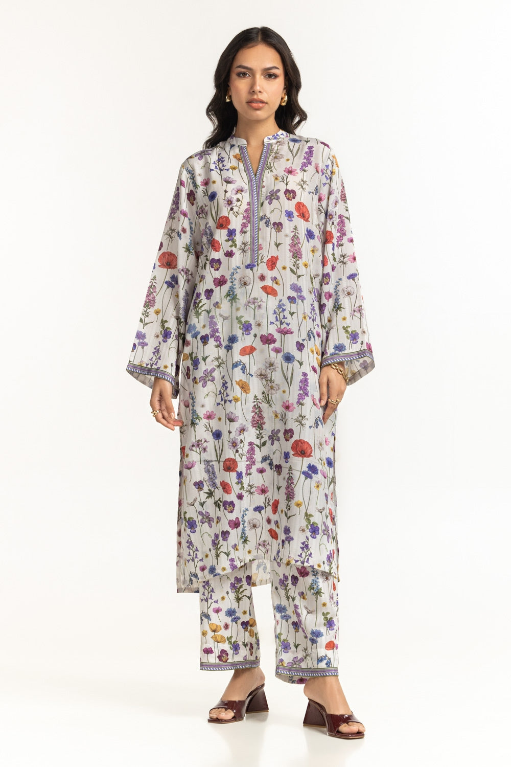 Leno Dobby Texture Printed Co-Ord Set