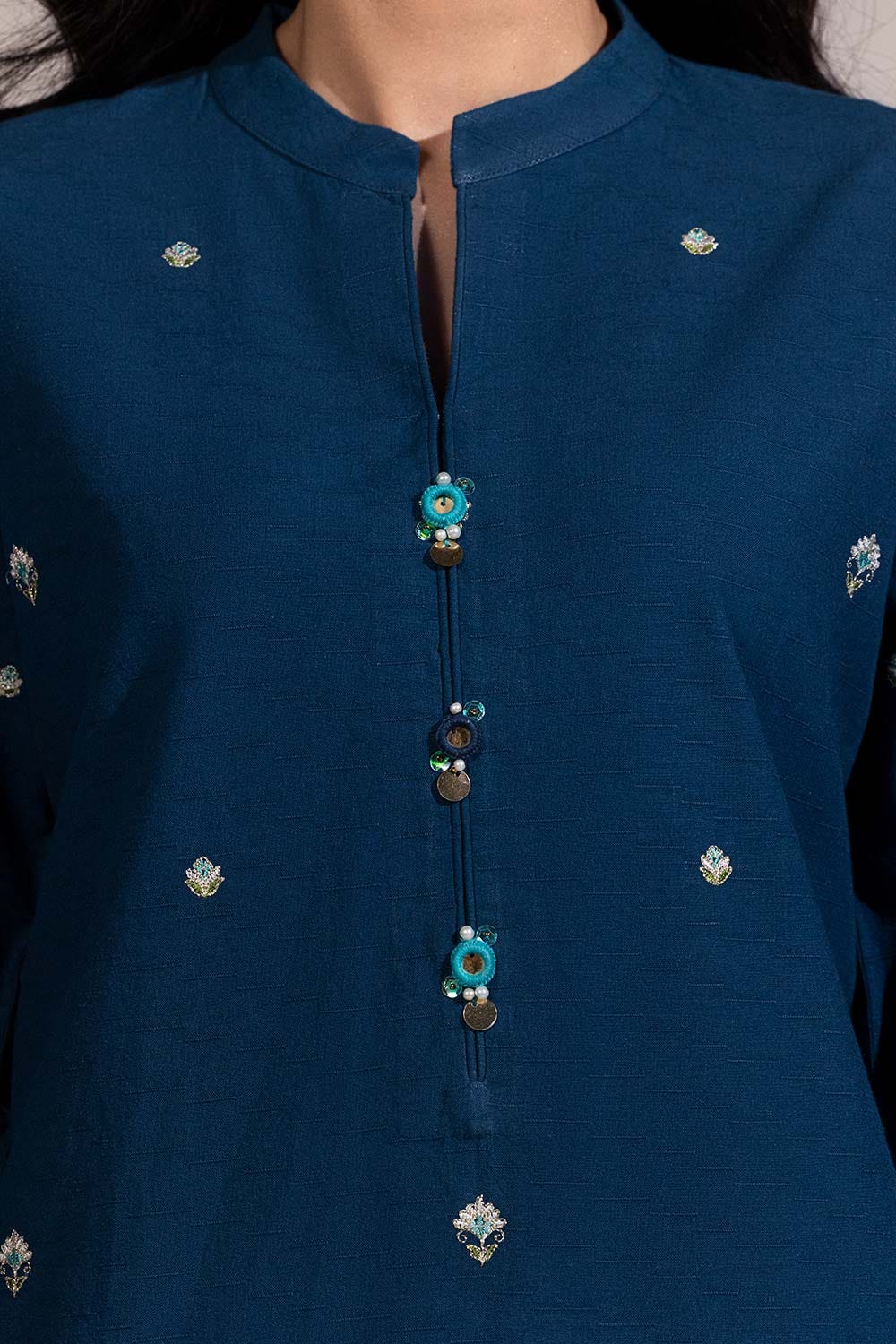 Dobby Embroidered Shirt And Trouser