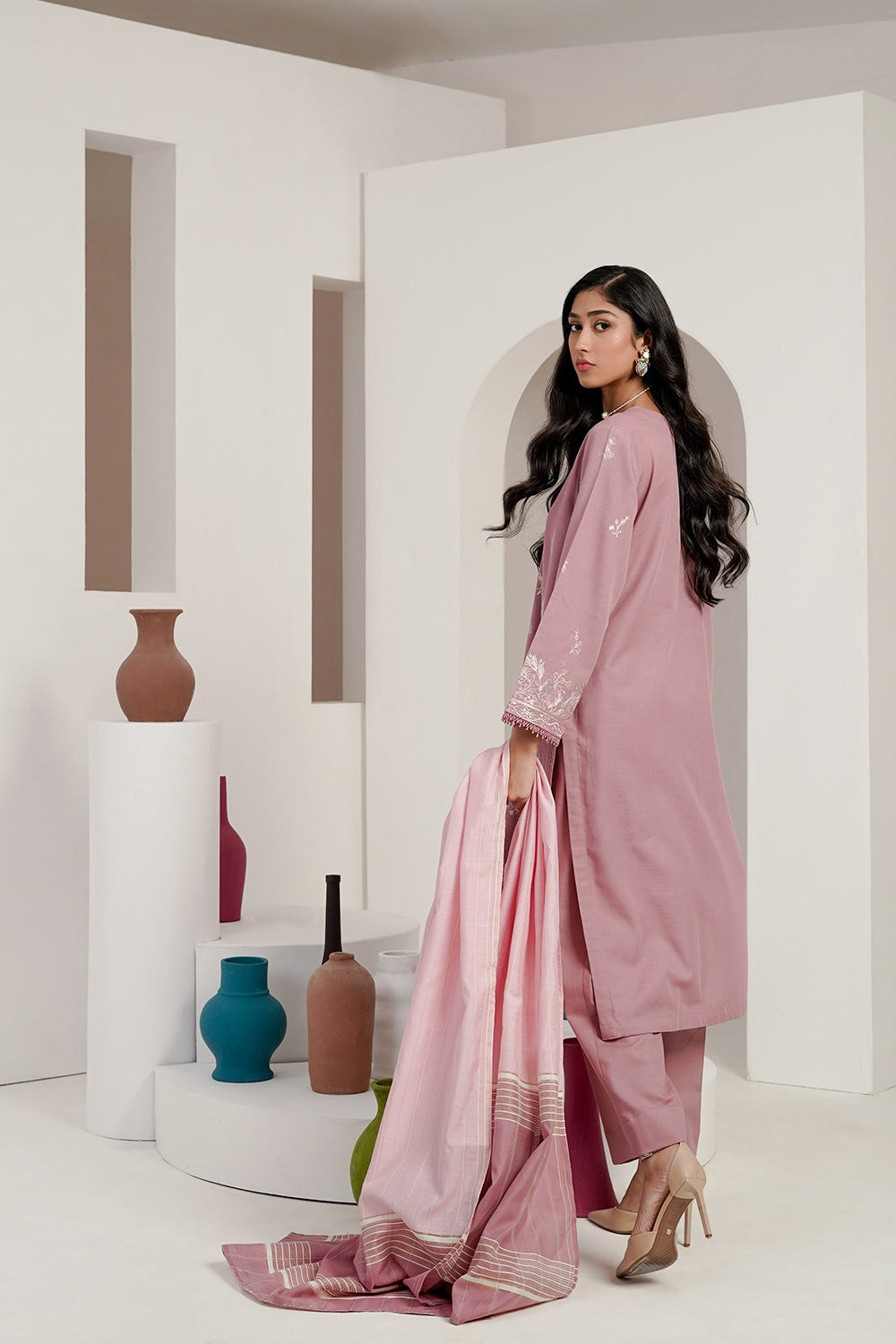 3PC Khaddar Embroidered Suit