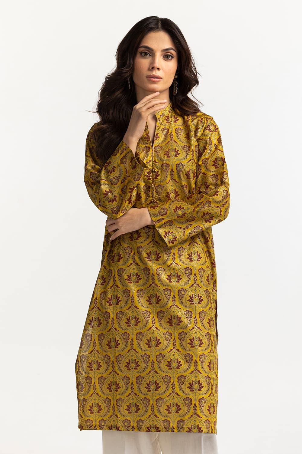 Lawn Gold Printed Shirt