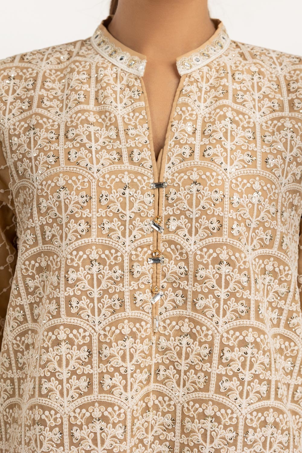 3PC Organza Embroidered Suit