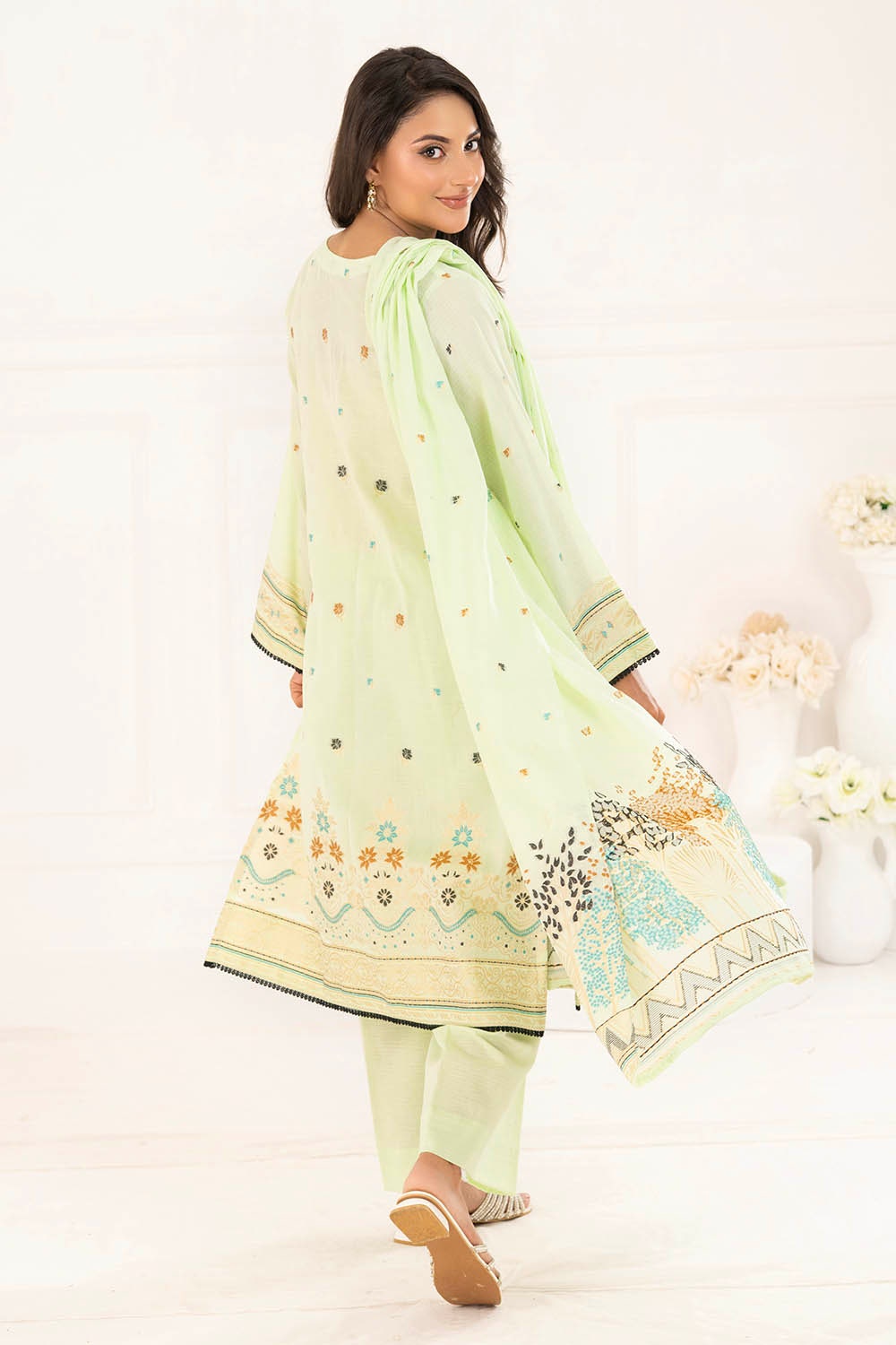 3 Piece Unstitched Jacquard Suit
