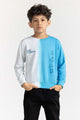 Junior Boy White Printed Sweatshirt