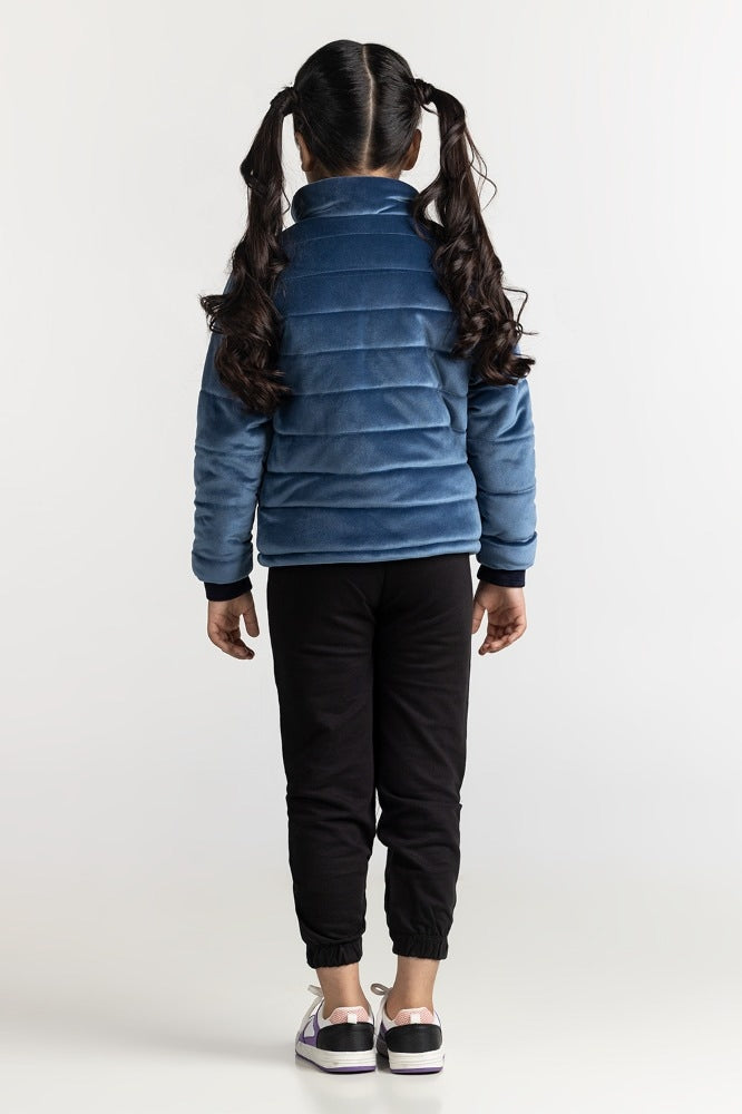 Junior Girl Dusty Blue Basic Jackets