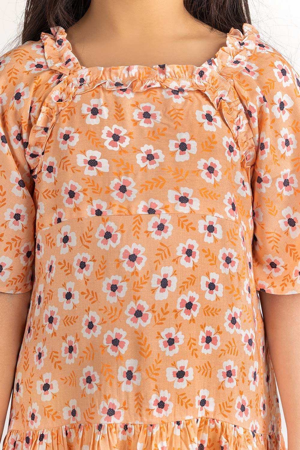 Junior Girl Peach Dress