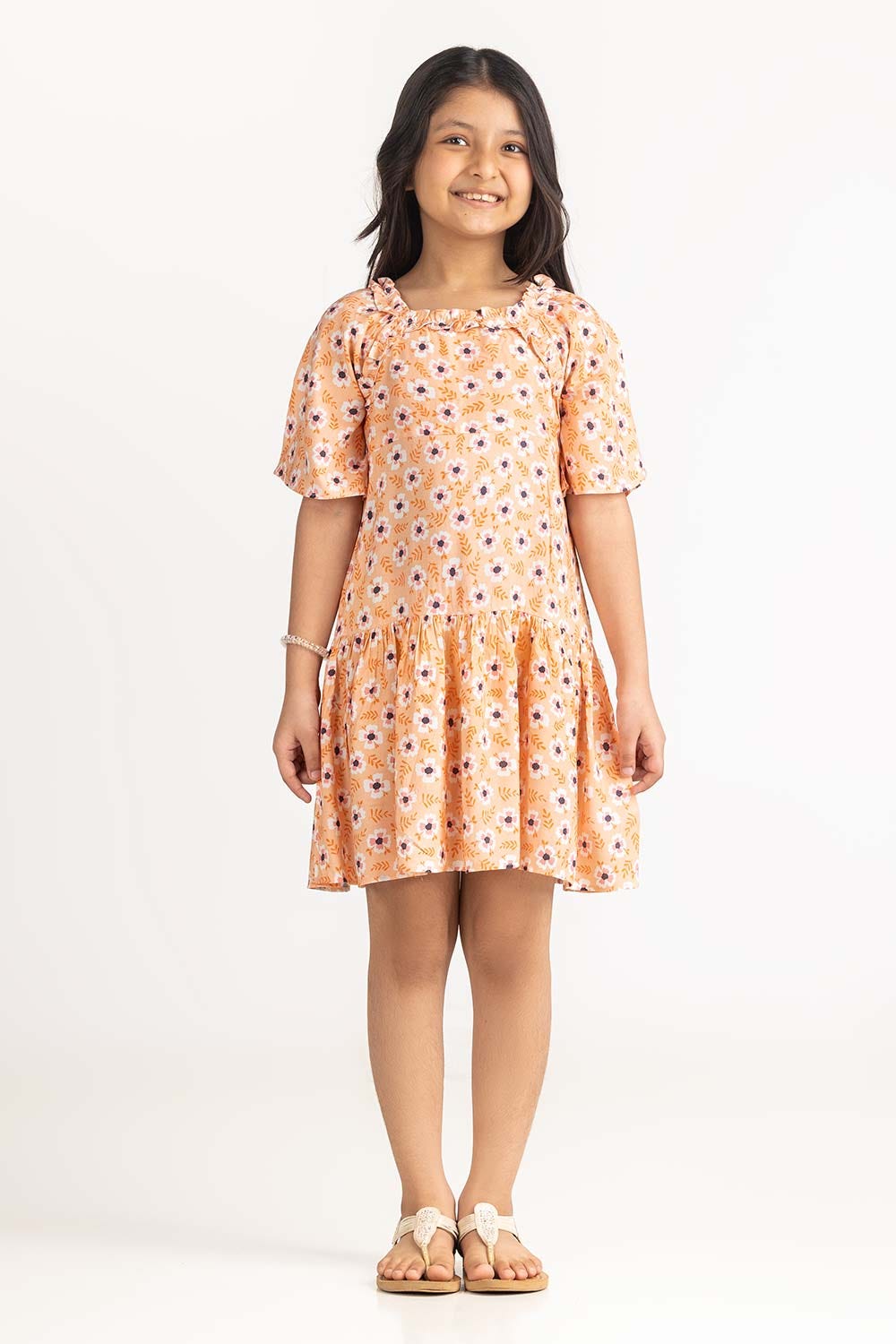 Junior Girl Peach Dress