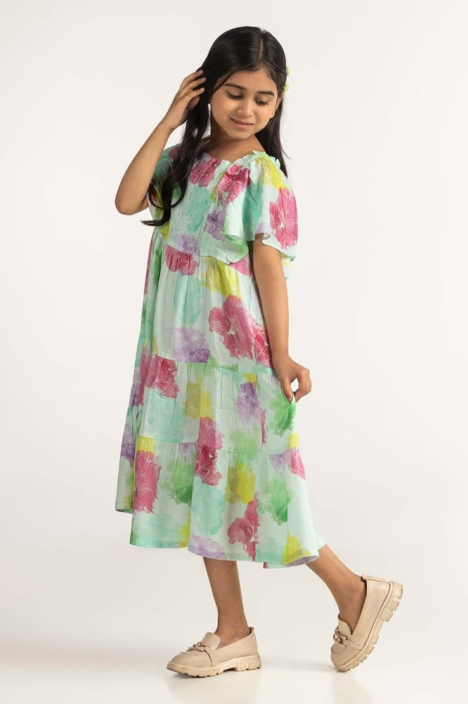 Junior Girl Printed Dress