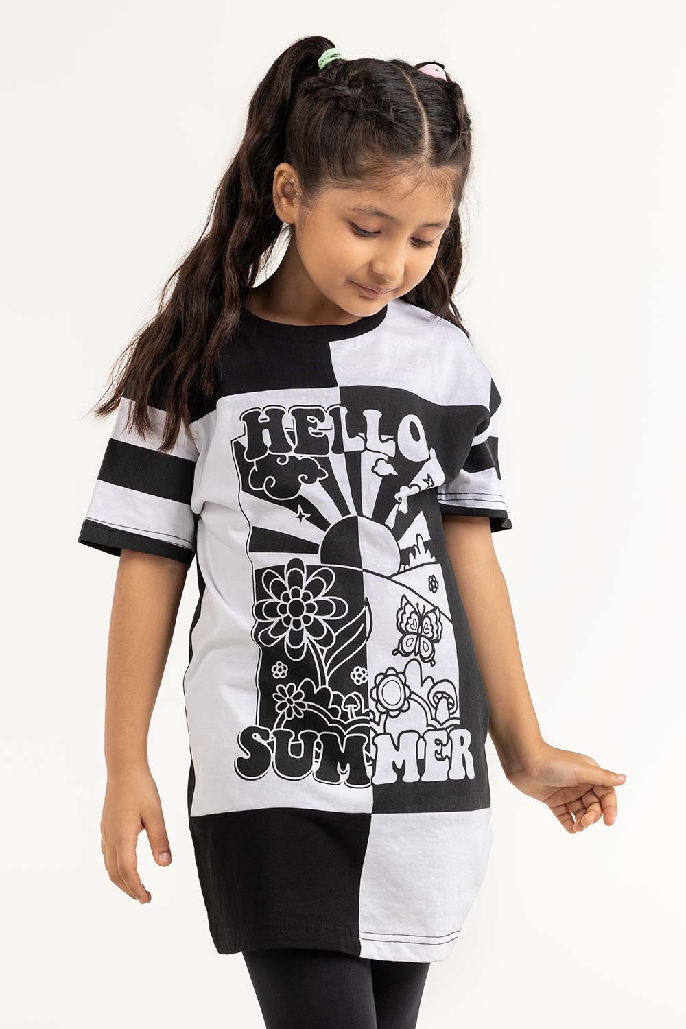 Junior Girl White And Black