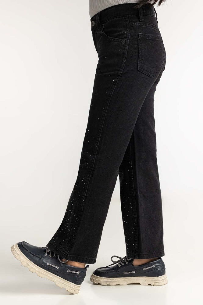 Junior Girls Black Basic Denim Jeans