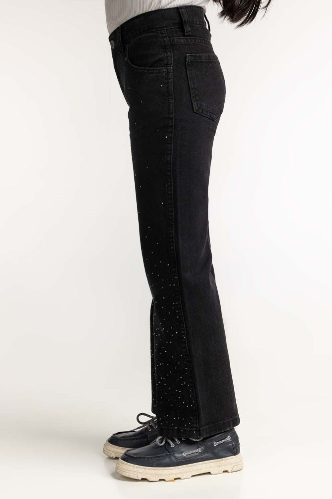 Junior Girls Black Basic Denim Jeans