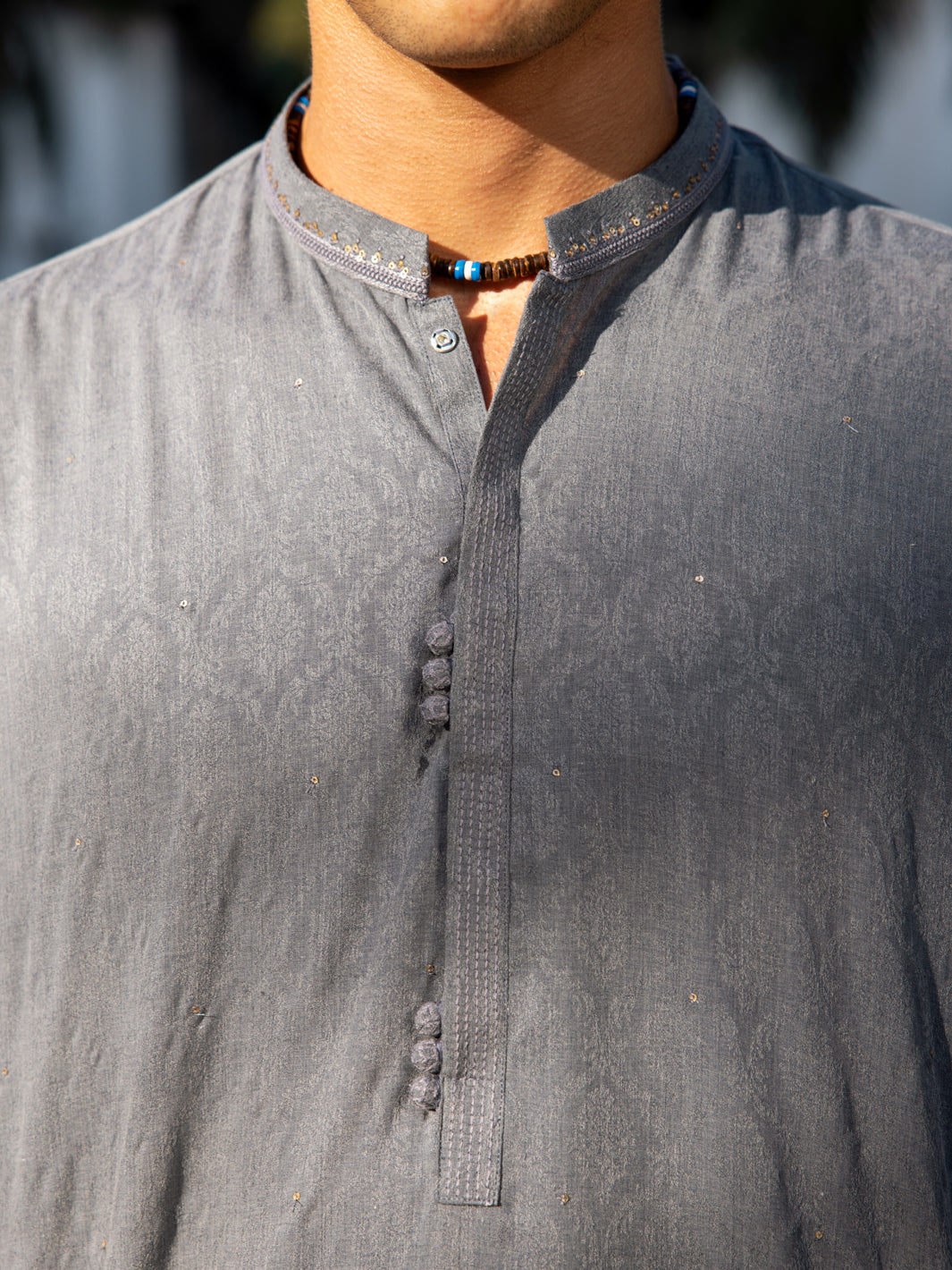 Blue Blended Kurta - AL-K-1149C