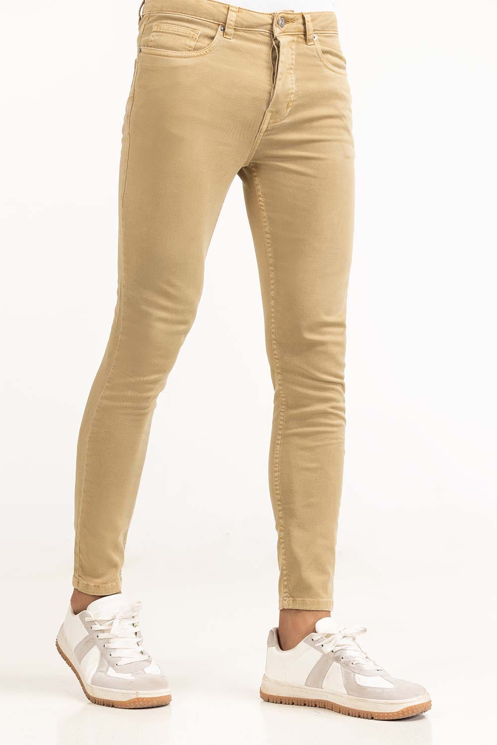 Khaki Basic Casual Trouser