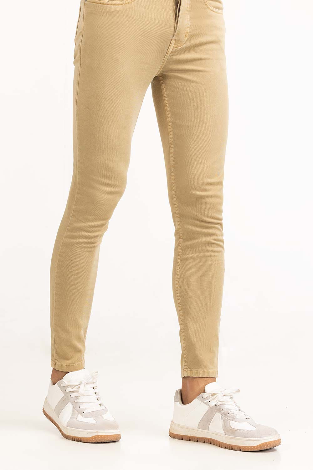 Khaki Basic Casual Trouser