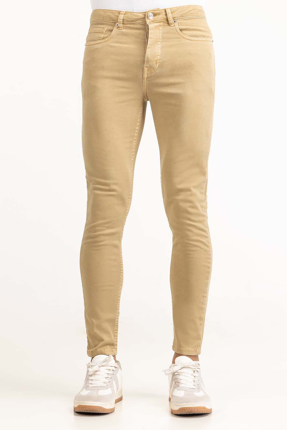 Khaki Basic Casual Trouser