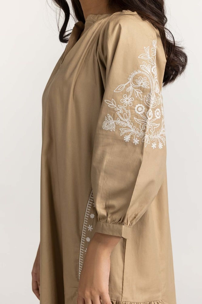Khaki Basic Dress