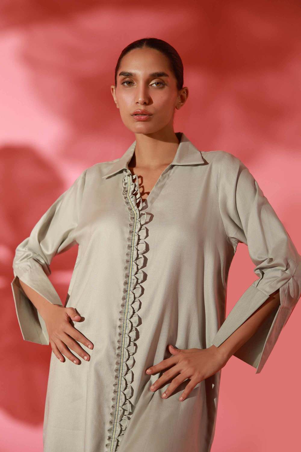 Khaki Chalk Matching Set
